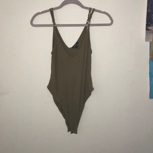 Olive green bodysuit